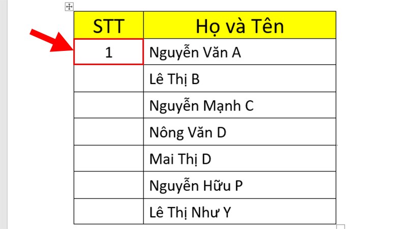 Click OK to number the first sequence