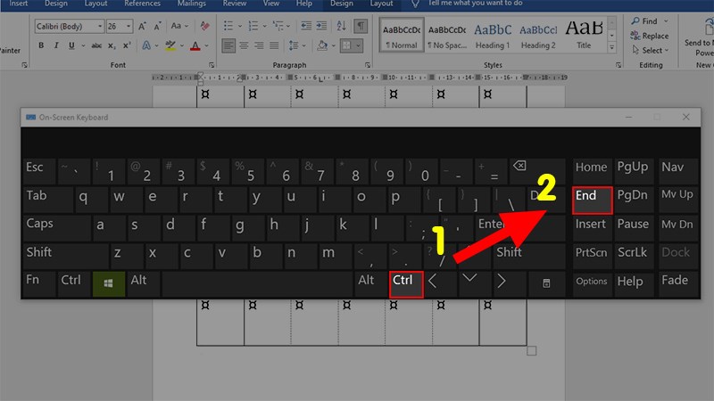 Place the cursor at the end of the text or press Ctrl + End to determine whether the last page contains text