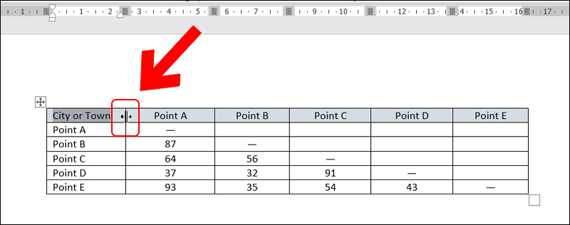 Edit the size of 1 cell