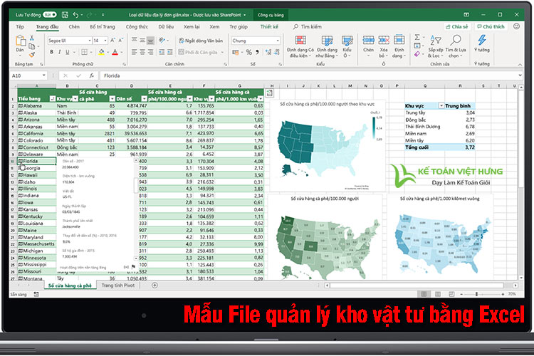 Tổng hợp mẫu file Excel quản lý văn phòng phẩm đẹp và bắt mắt 3