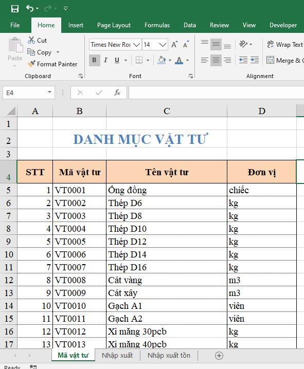 Tổng hợp mẫu kiểm kê hàng tồn kho Excel dễ nhìn 2