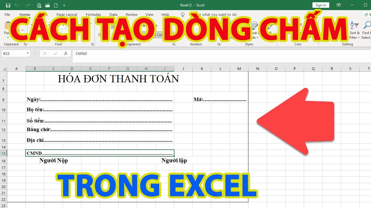 Cách tạo dấu chấm trong Excel và vai trò của dấu chấm trong Excel