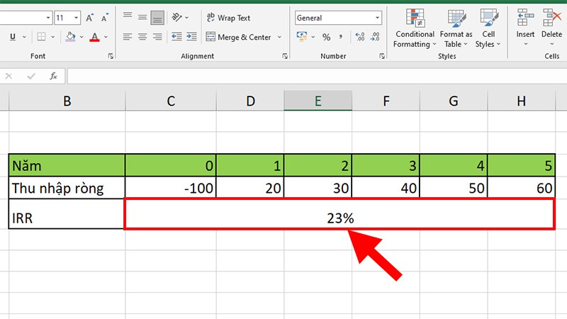 Cách tính IRR trong Excel cho quyết định đầu tư thông minh 5