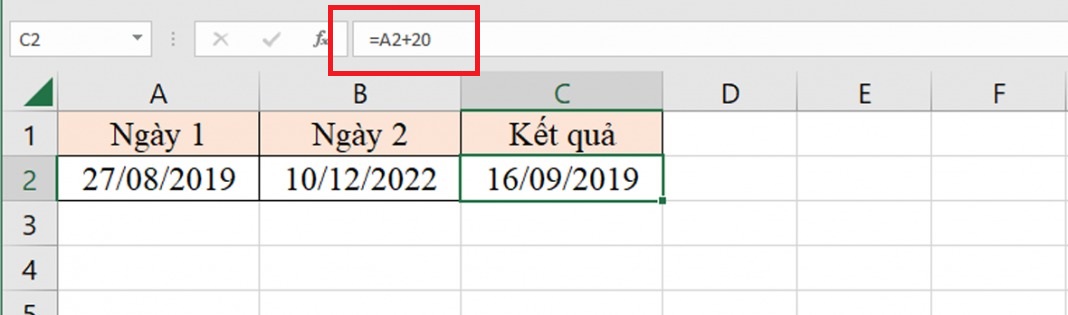 Hướng dãn chi tiết cách cộng ngày trong Excel 2