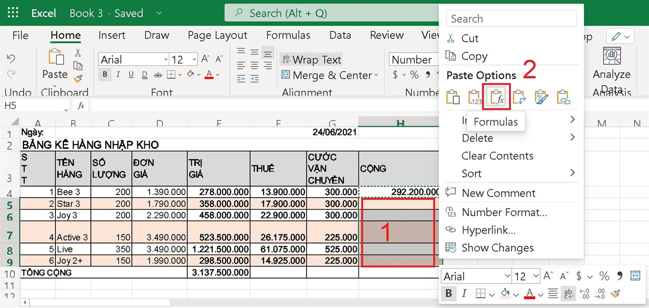 Cách Di Chuyển Cột Trong Excel từ Cơ Bản đến Nâng Cao 6