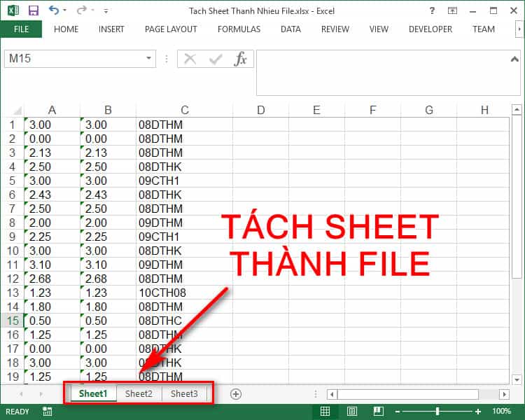 Hướng dẫn chi tiết cách tách sheet thành file trong Excel 2