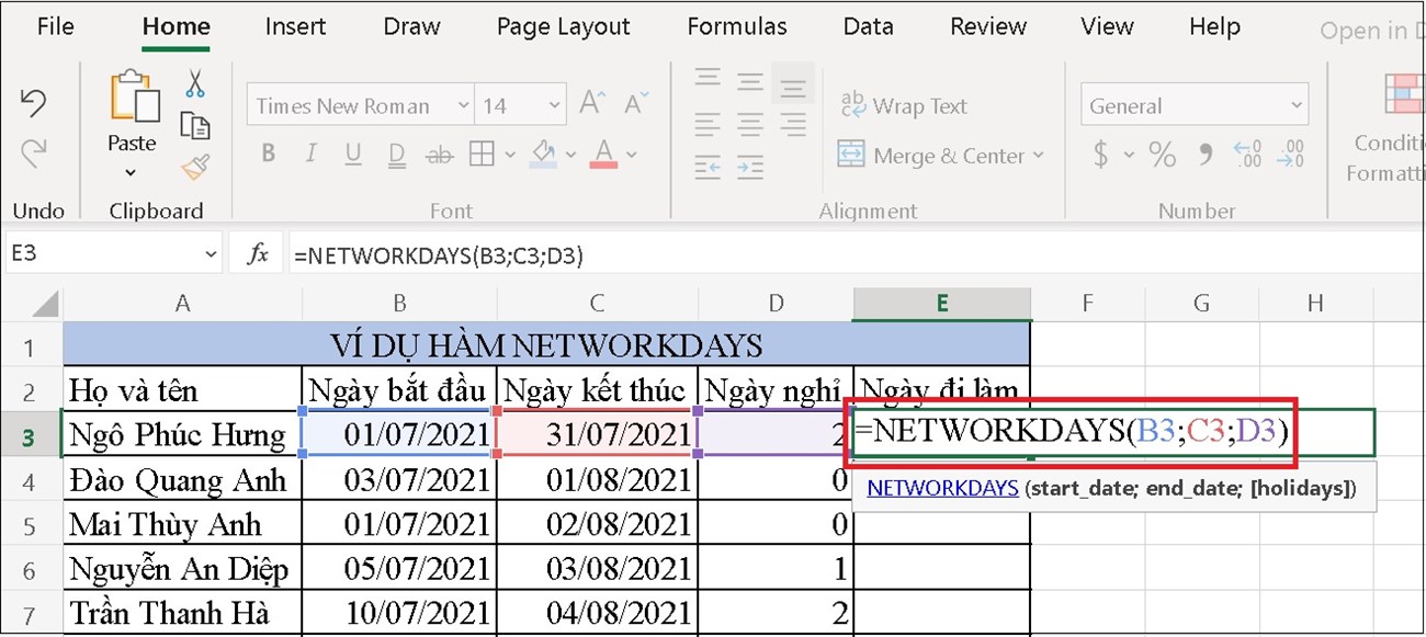 Hướng dãn chi tiết cách cộng ngày trong Excel 4