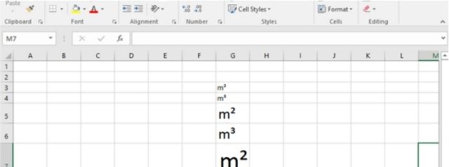 Cách ghi mét vuông trong Word, Excel và PowerPoint 5