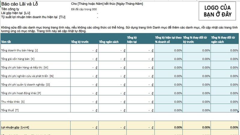 Tổng hợp những mẫu báo cáo quản trị bằng Excel đẹp mắt. 8