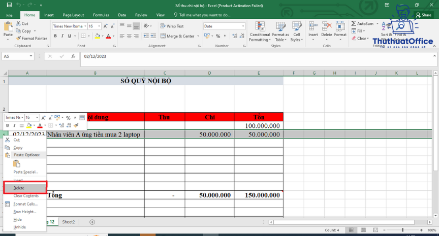 Tổng quan về Khôi Phục Sheet Đã Xóa trong Excel 1