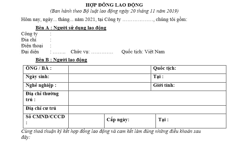 Download Hợp Đồng Lao Động Mẫu File Word Miễn Phí Mới Nhất 3