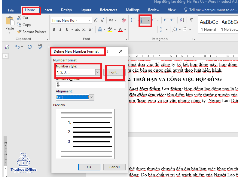Hướng Dẫn Cách Đánh Số Thứ Tự Trong Word Một Cách Dễ Dàng 6