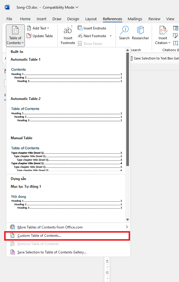 Hướng Dẫn Cách Tạo Mục Lục Trong Word Chi Tiết 3