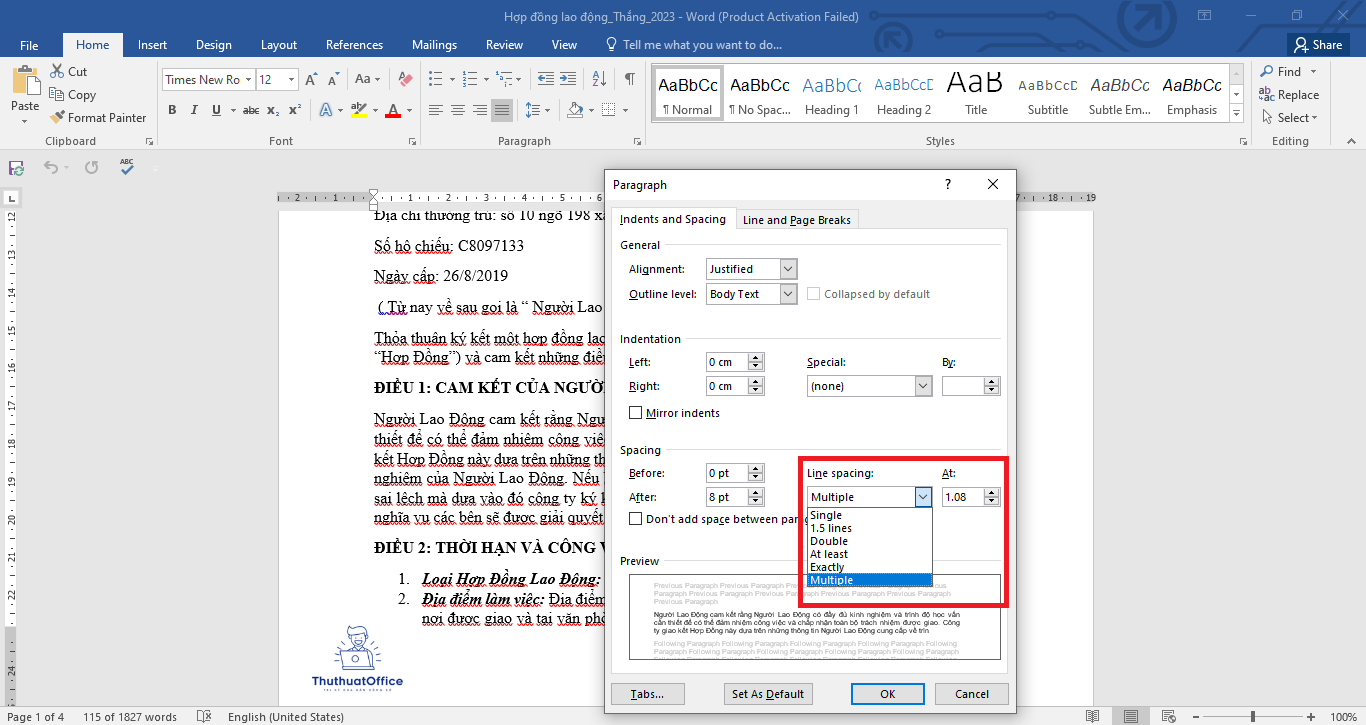 Hướng Dẫn Chi Tiết Cách Giãn Dòng Trong Word Hiệu Quả 4