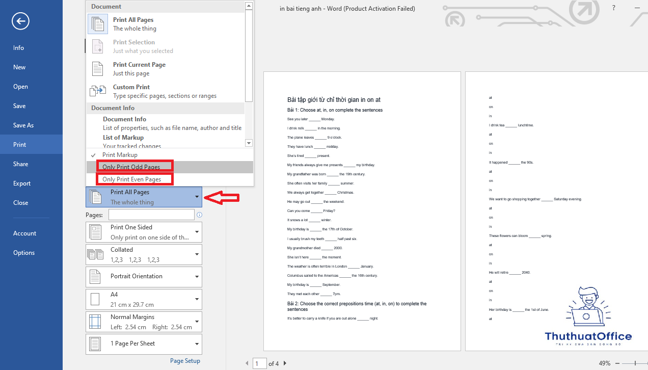 Hướng Dẫn Chi Tiết Cách In 2 Mặt Trong Word Cho Các Phiên Bản 2007 Đến 2019 2