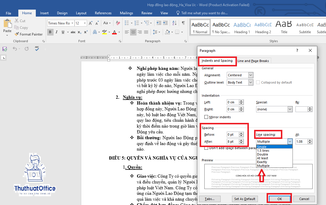 Những Cách Dãn Dòng Trong Word Đơn Giản Nhất 3