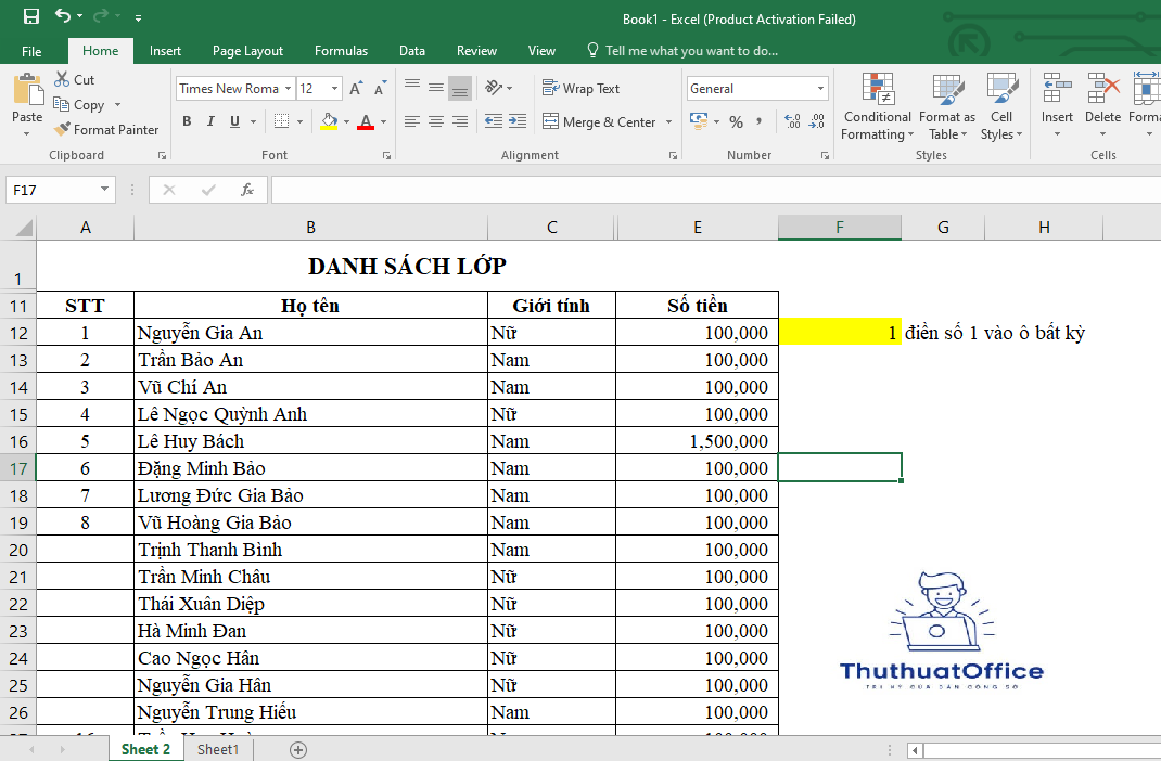 Hướng Dẫn Chi Tiết Cách Đánh Số Thứ Tự Trong Excel 6