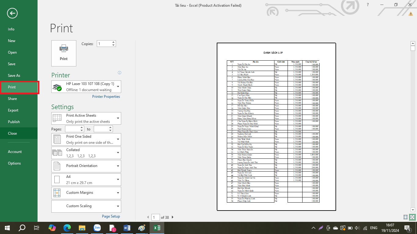 Hướng Dẫn Chi Tiết Cách Đánh Số Trang trong Excel 1