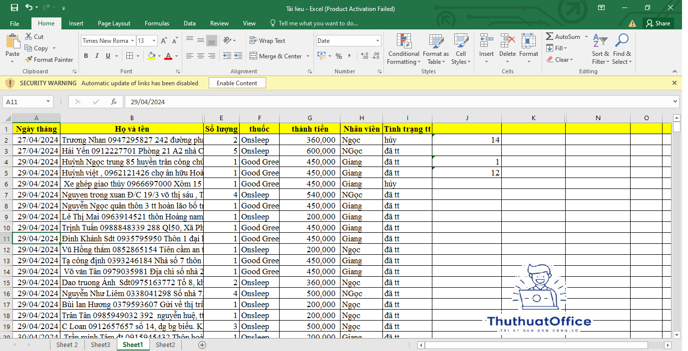 Các Phím Tắt Trong Excel Tăng Năng Suất Làm Việc 1