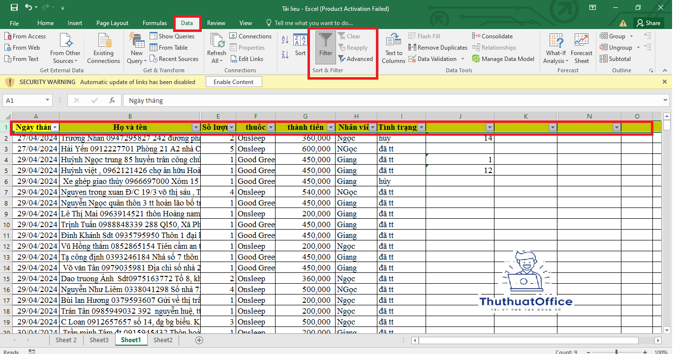 Tổng Hợp Những Cách Lọc Dữ Liệu Trong Excel Đơn Giản Nhất 1