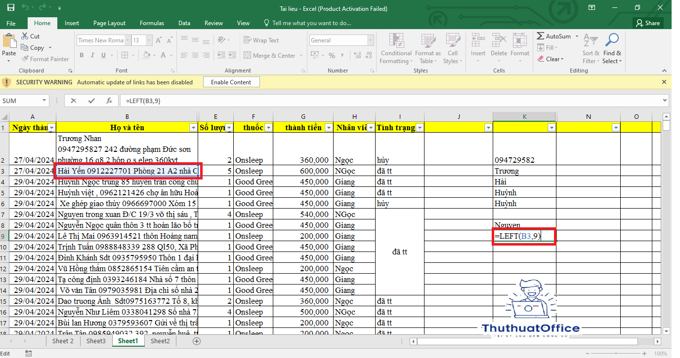 Hướng Dẫn Sử Dụng Hàm Left Trong Excel Đơn Giản 1