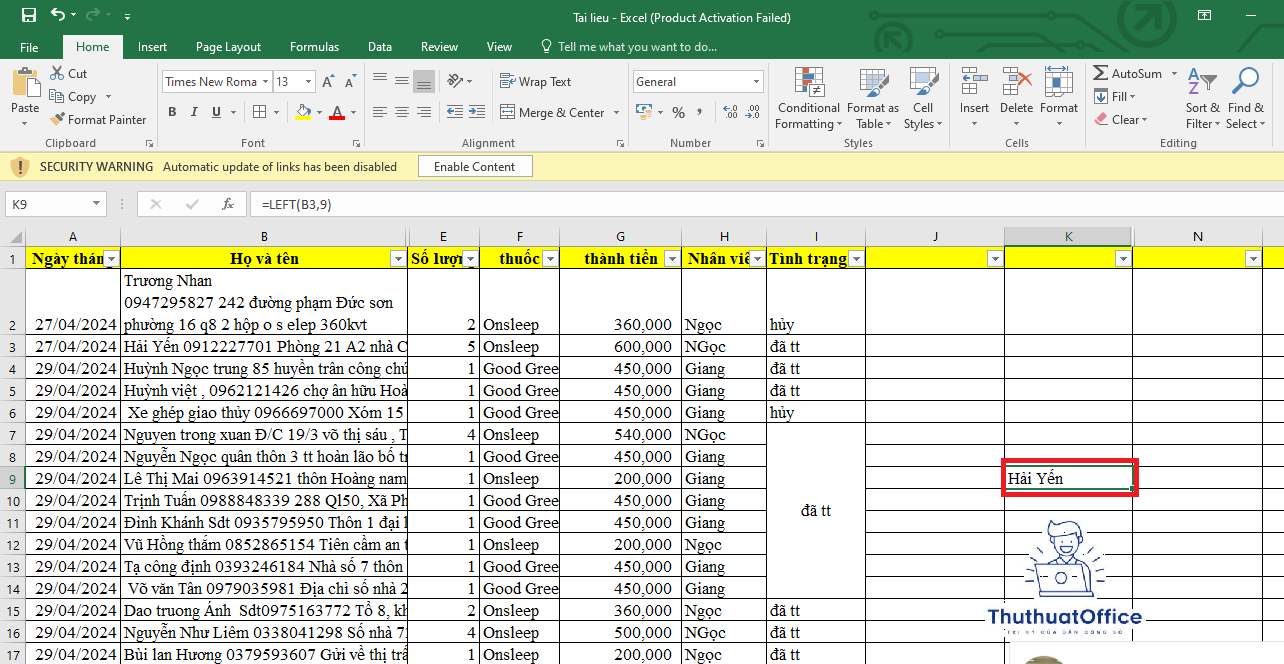 Hướng Dẫn Sử Dụng Hàm Left Trong Excel Đơn Giản 2