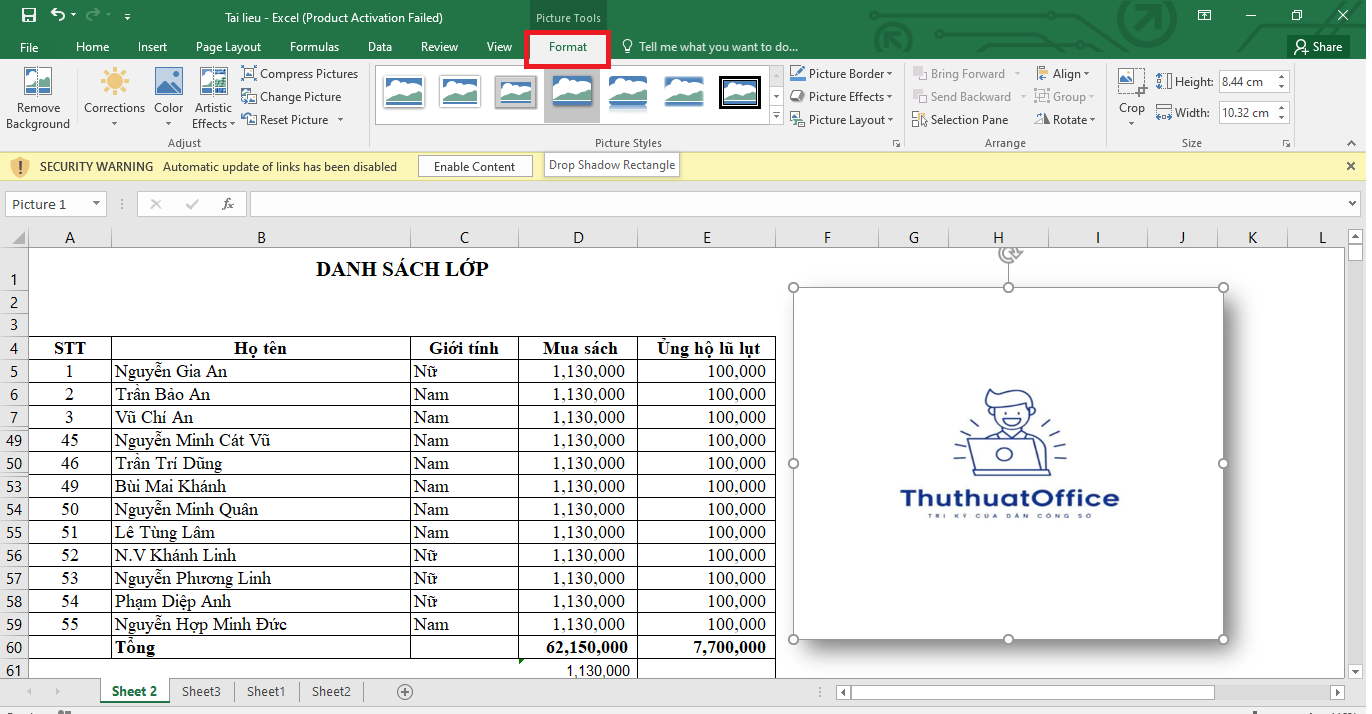 Hướng Dẫn Chi Tiết Cách Chèn Ảnh Vào Excel Cho Người Mới Bắt Đầu 2