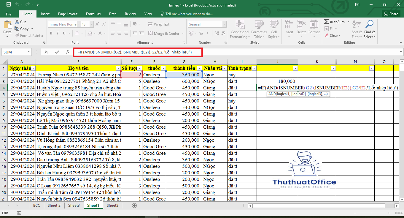 Hướng Dẫn Hàm Chia Trong Excel Đơn Giản 2