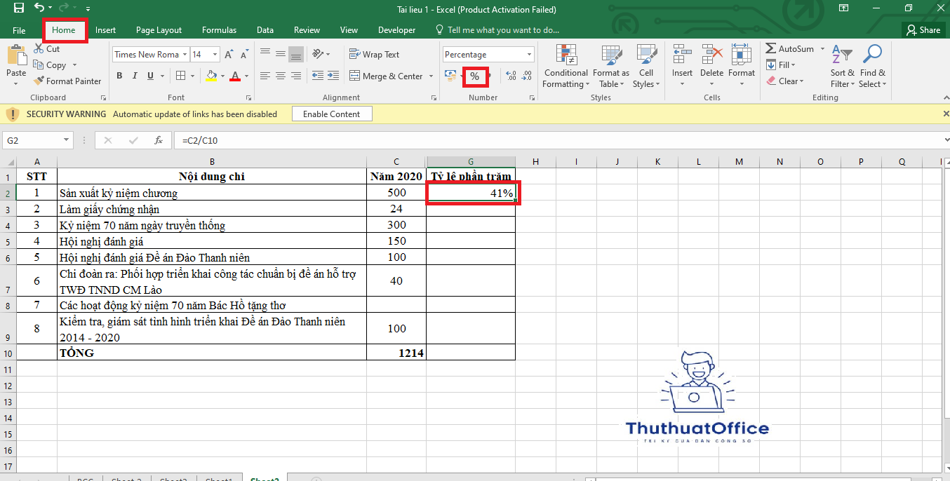 Hướng Dẫn Chi Tiết Về Cách Tính Phần Trăm Trong Excel Cho Người Mới Bắt Đầu 2