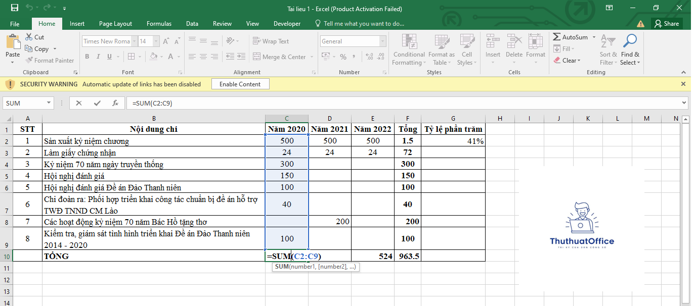 Hướng Dẫn Chi Tiết Cách Tính Trên Excel Cho Người Mới Bắt Đầu 1