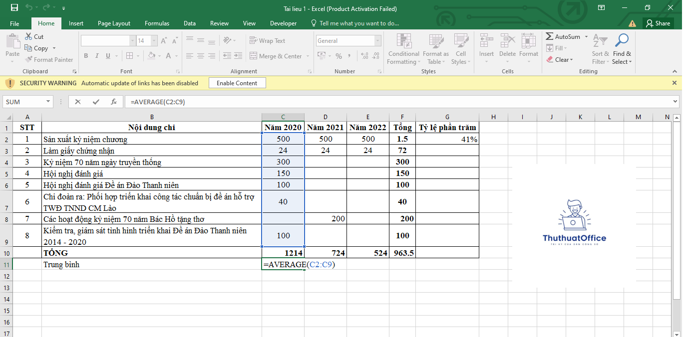 Hướng Dẫn Chi Tiết Cách Tính Trên Excel Cho Người Mới Bắt Đầu 2