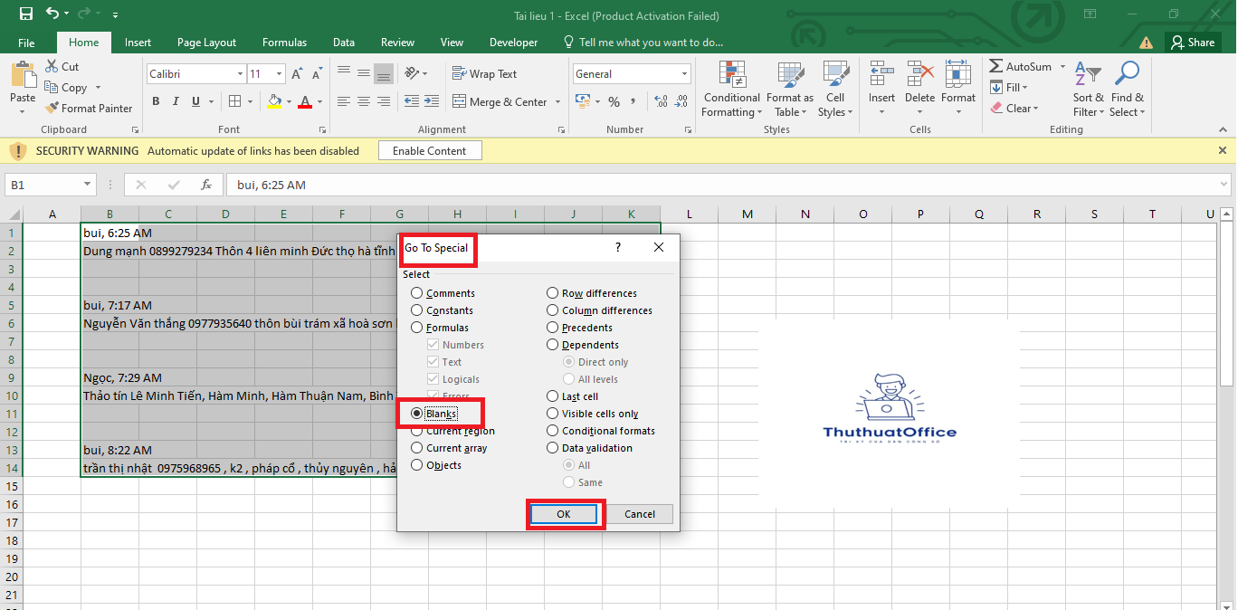 Hướng Dẫn Đầy Đủ và Dễ Hiểu Cách Xóa Dòng Trống Trong Excel 3