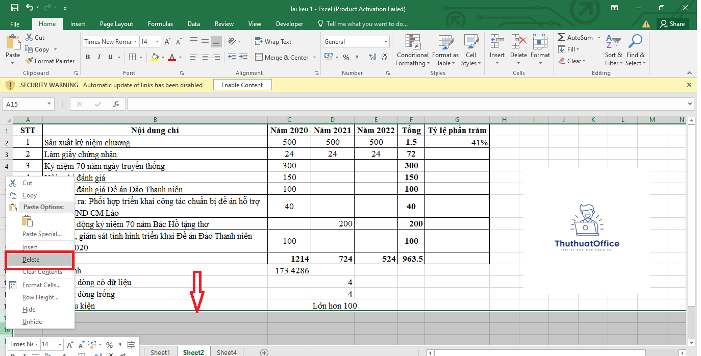 Cách Giảm Dung Lượng File Excel Nhanh, Đơn Giản Và Hiệu Quả 2