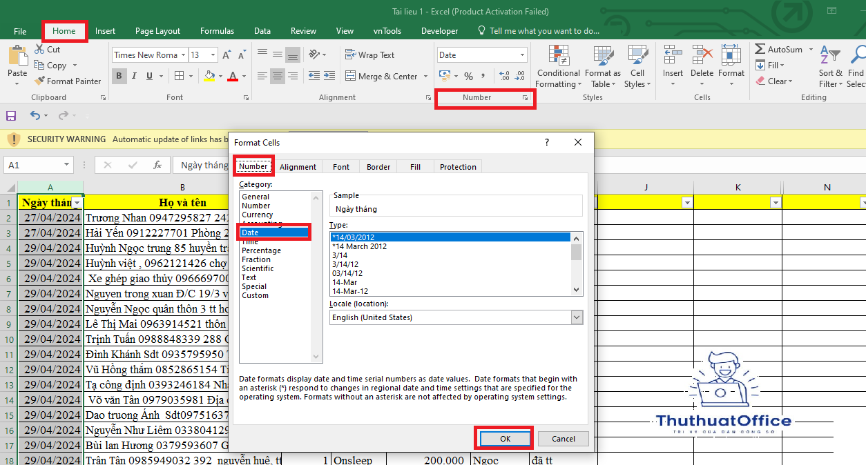 Cách Định Dạng Ngày Tháng Năm Trong Excel Chuẩn Và Thống Nhất 1