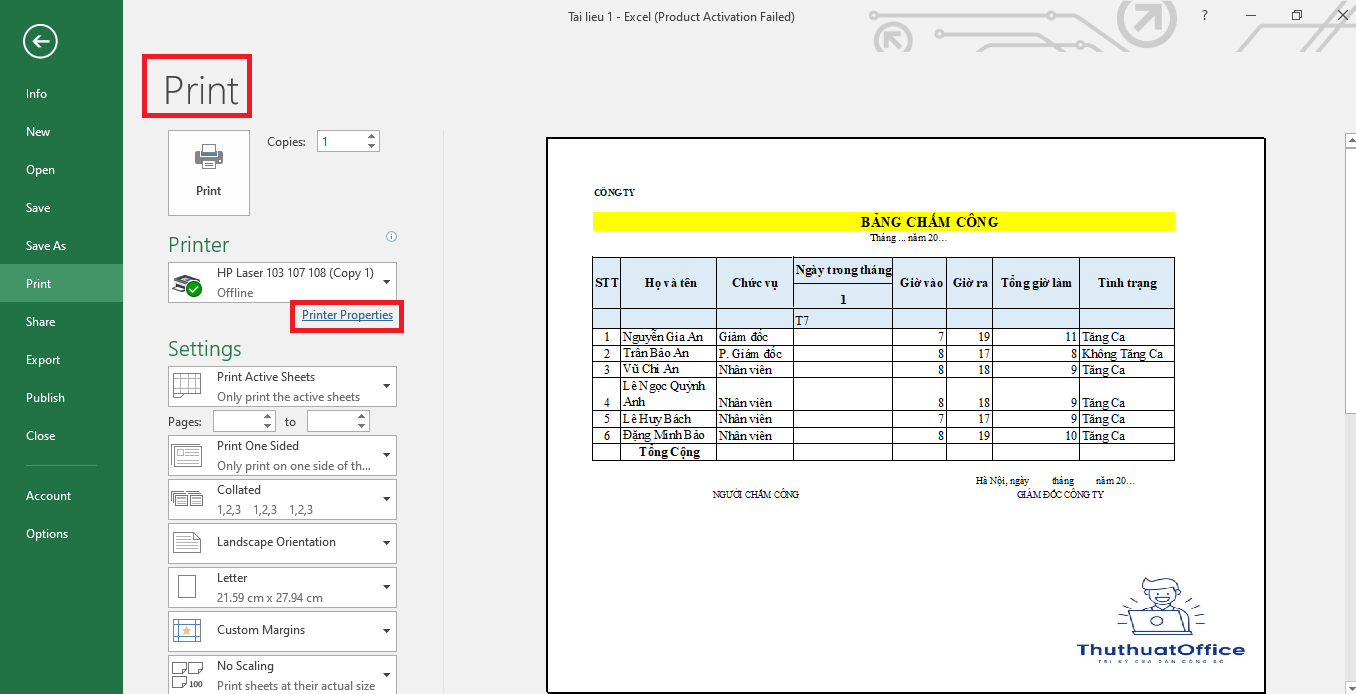 Hướng Dẫn Cách In Hai Mặt Trong Excel Đơn Giản Và Không Bị Ngược 1