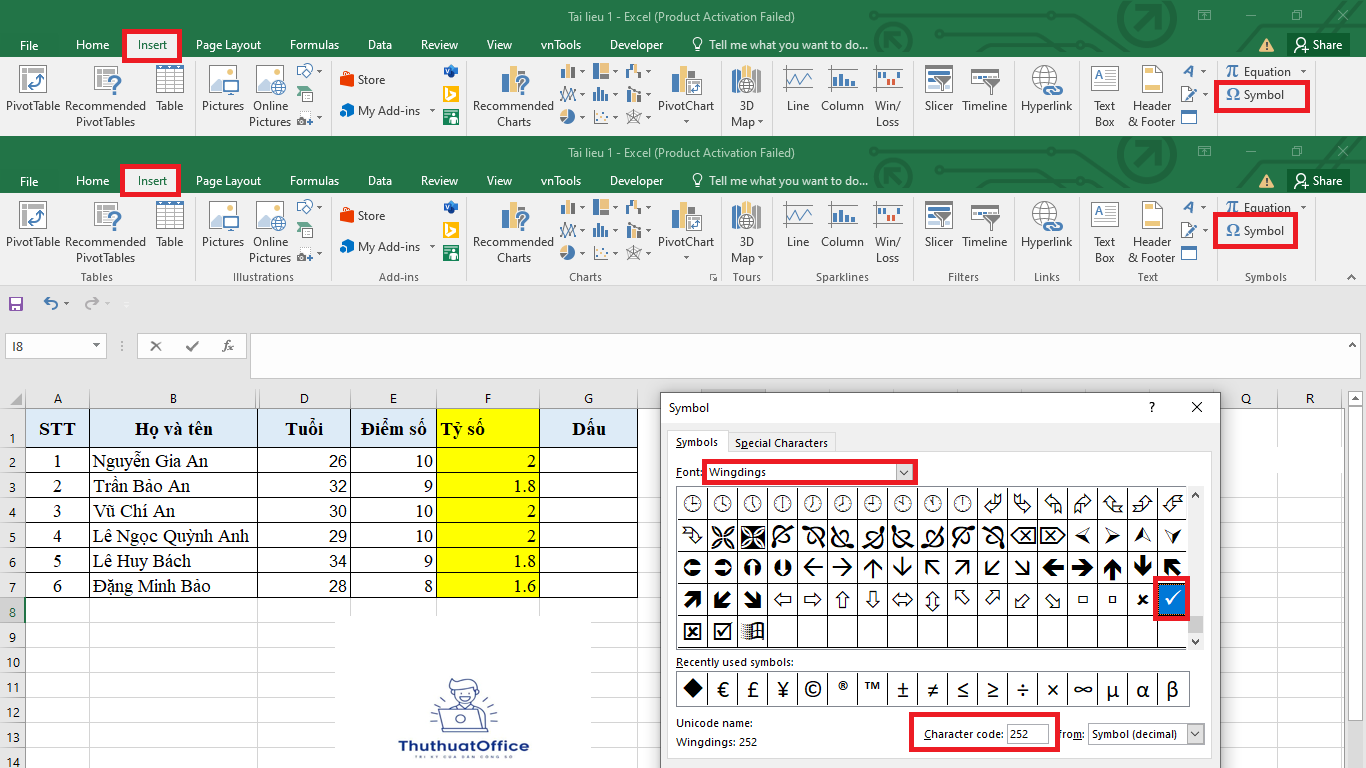 8 Cách Để Chèn Dấu Kiểm (Tick Symbol √) Dấu Tích Trong Excel 1