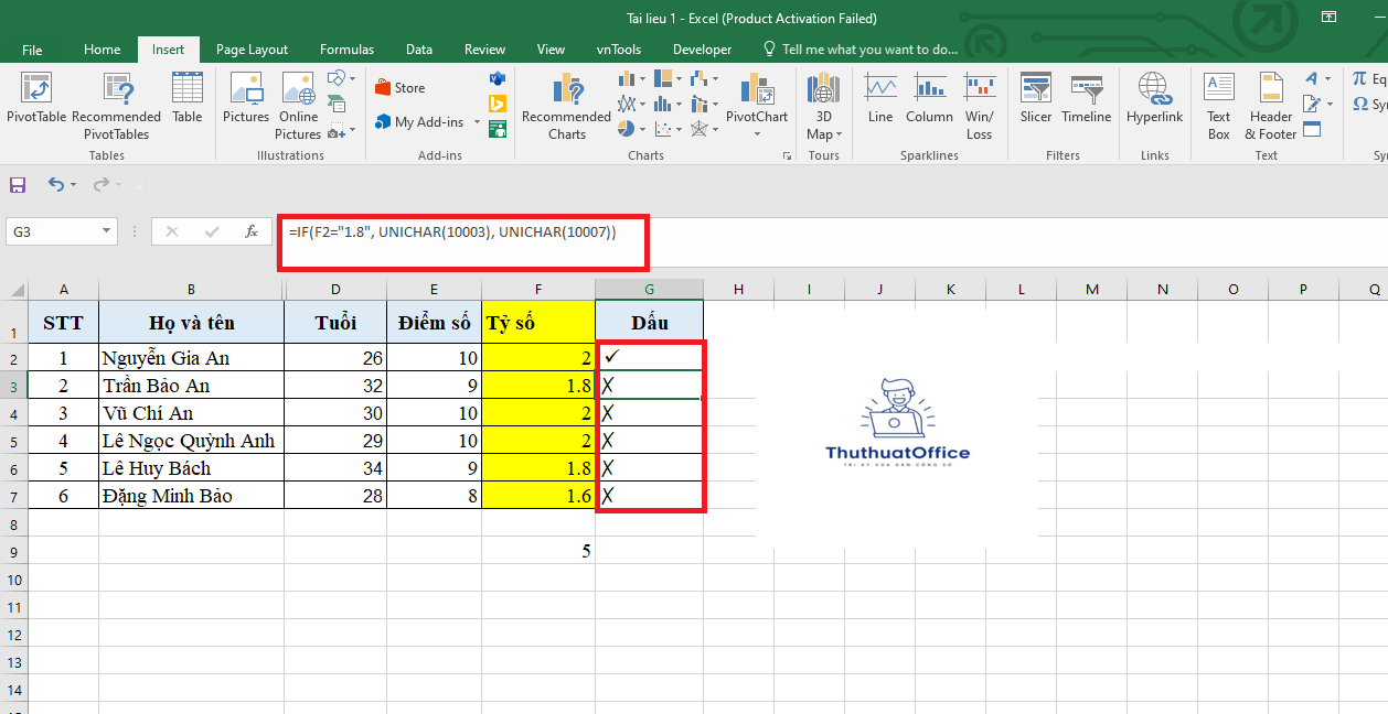 8 Cách Để Chèn Dấu Kiểm (Tick Symbol √) Dấu Tích Trong Excel 2