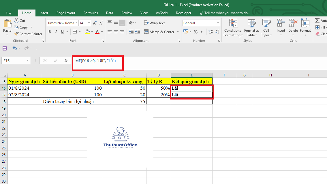 File Excel Quản Lý Vốn Forex Và Tính Điểm Trung Bình Trong Excel 2