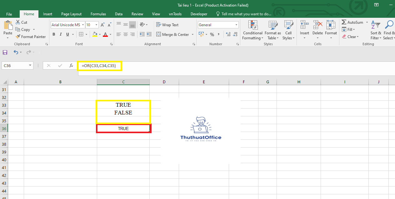 Hàm Or Trong Excel – Cách Sử Dụng Hàm Or Và Ví Dụ 2