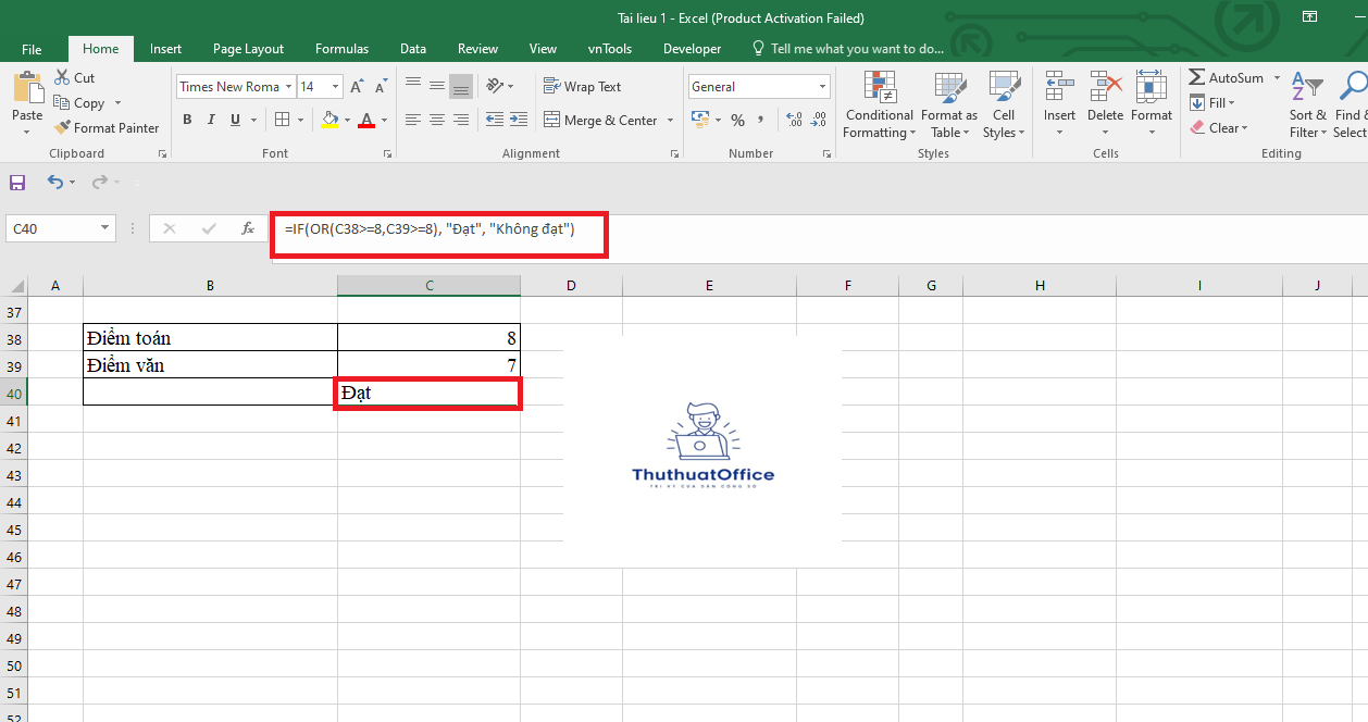 Hàm Or Trong Excel – Cách Sử Dụng Hàm Or Và Ví Dụ 3