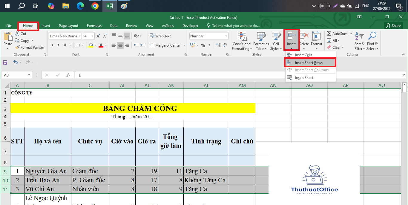 Cách Chèn Thêm Hàng Trong Excel Hướng Dẫn Chi Tiết Từ A-Z 3