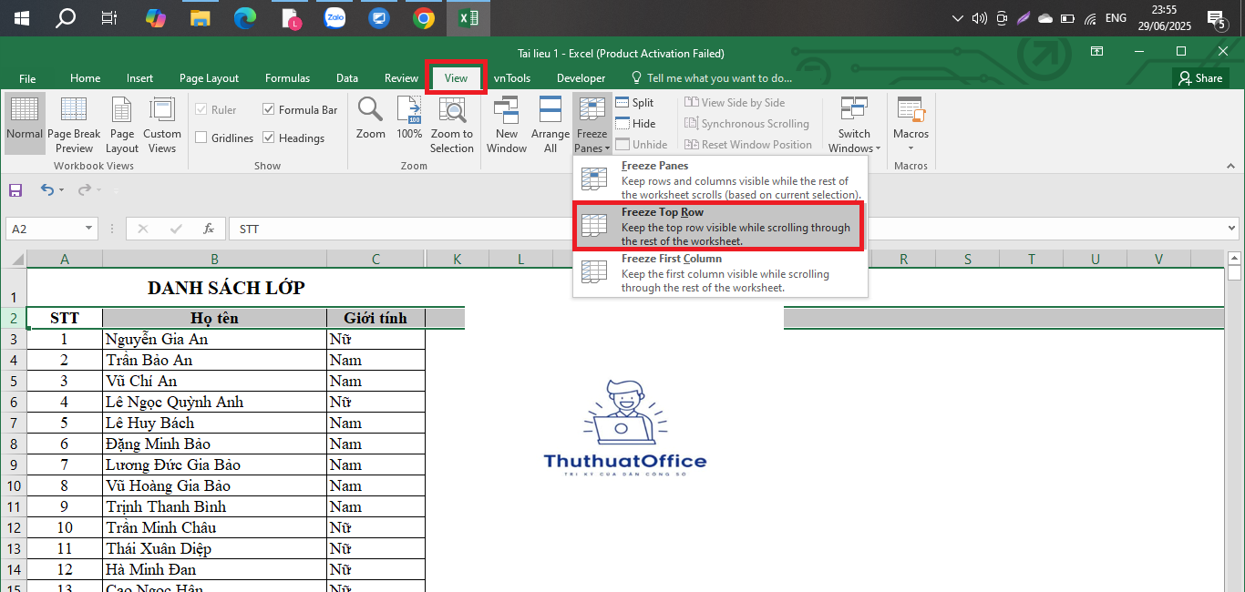 Cách Cố Định Ô Trong Excel Hướng Dẫn Từ A Đến Z 1