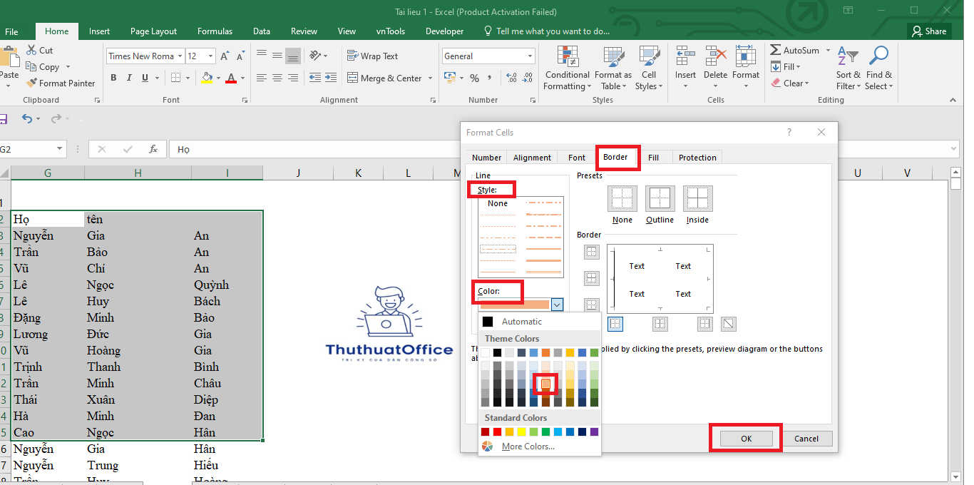 Hướng Dẫn Chi Tiết Từ A-Z Cách Kẻ Ô Trong Excel 2