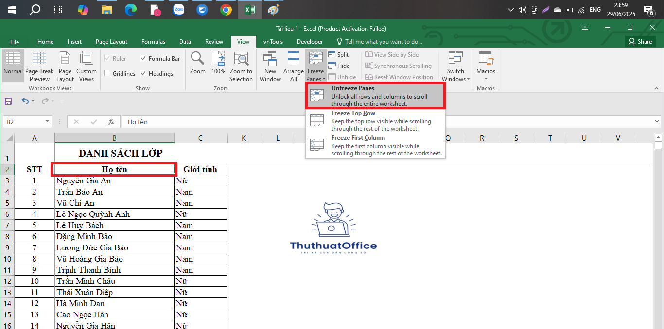 Cách Cố Định Ô Trong Excel Hướng Dẫn Từ A Đến Z 4