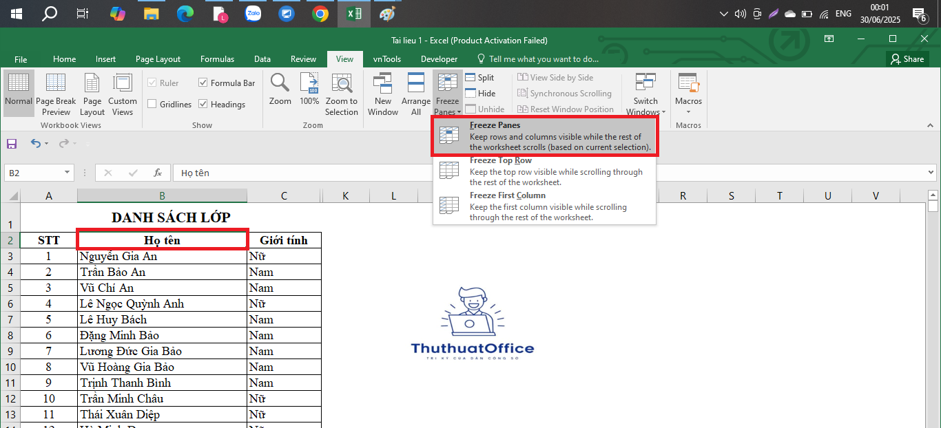 Cách Cố Định Ô Trong Excel Hướng Dẫn Từ A Đến Z 3