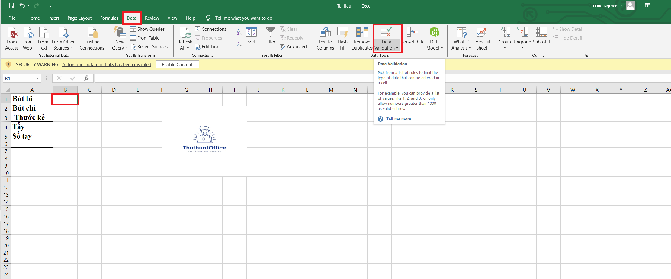Cách Tạo Lựa Chọn Trong Excel Hướng Dẫn Chi Tiết Từ A-Z 2