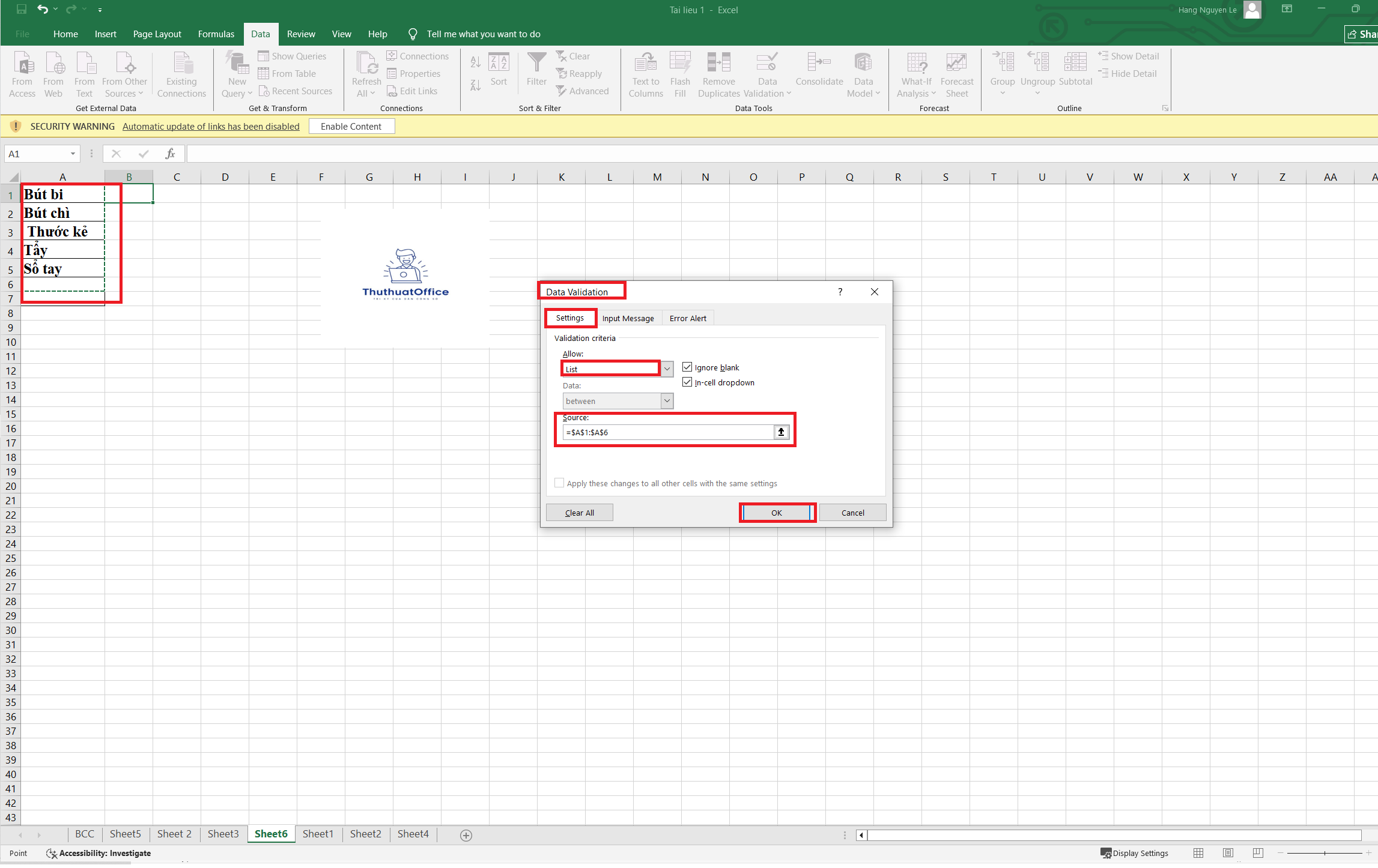 Cách Tạo Lựa Chọn Trong Excel Hướng Dẫn Chi Tiết Từ A-Z 3