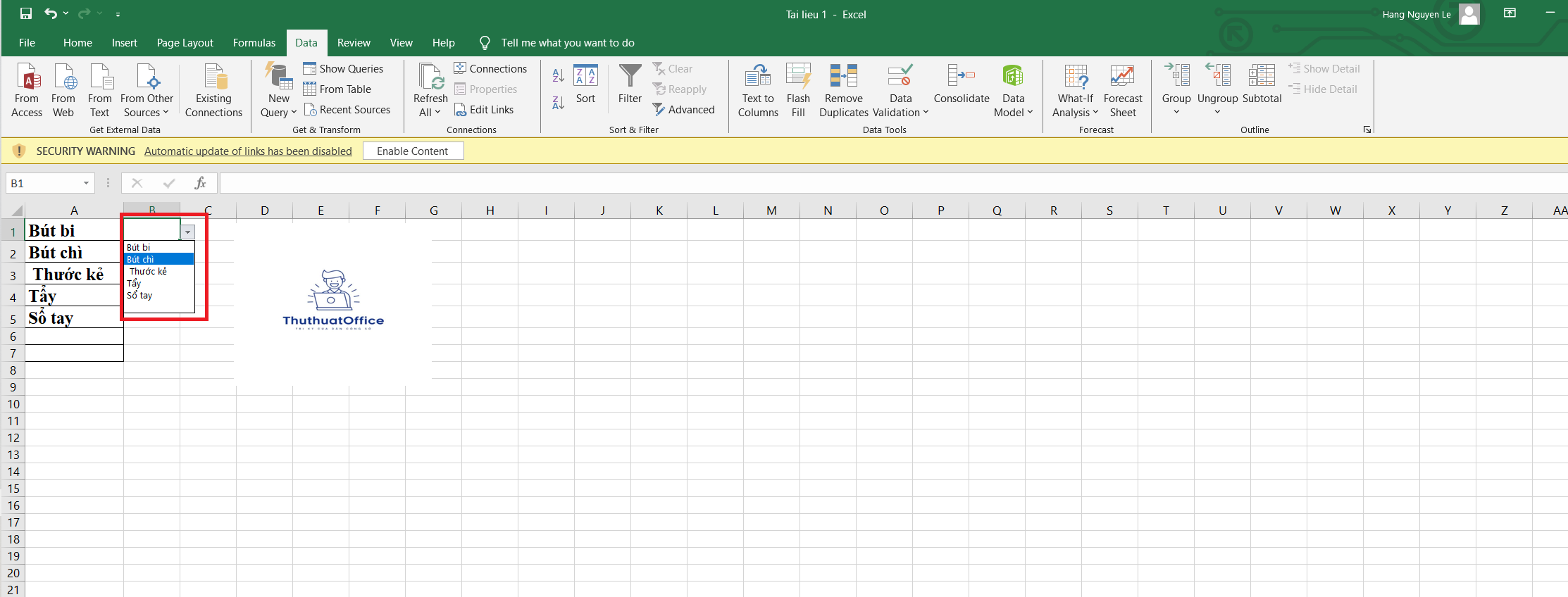 Cách Tạo Lựa Chọn Trong Excel Hướng Dẫn Chi Tiết Từ A-Z