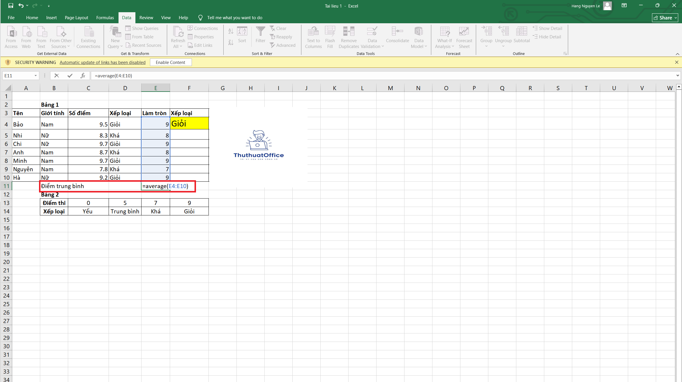 Cách Tính Trung Bình Trong Excel Hướng Dẫn Chi Tiết Từ Cơ Bản Đến Nâng Cao