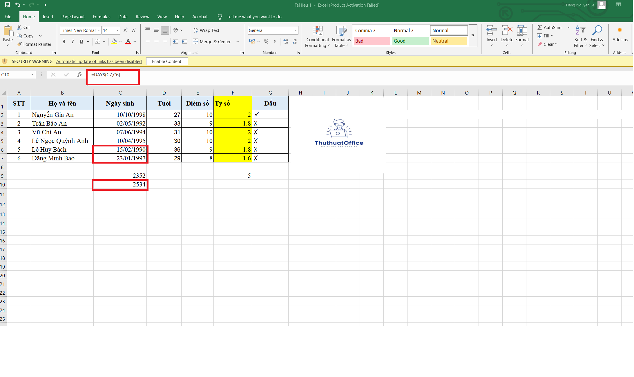 Cách Tính Số Ngày Trong Excel Hướng Dẫn Chi Tiết, Đầy Đủ Và Chuẩn Seo 3